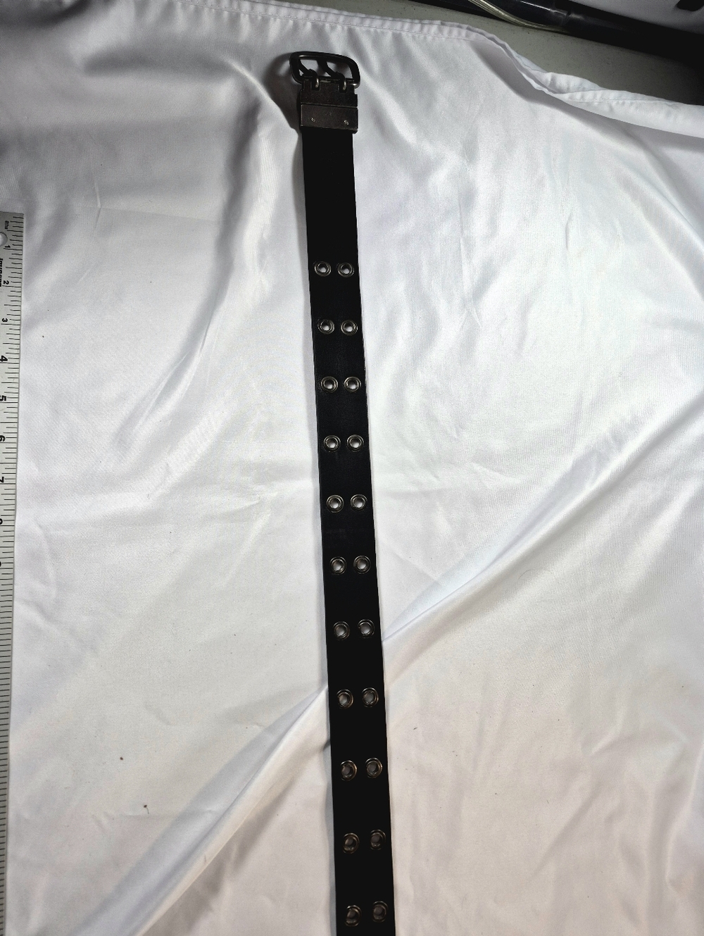 NWOT Black Double Grommet Belt Alternative Punk Grunge Moto Biker Y2k Unisex - Picture 13 of 13